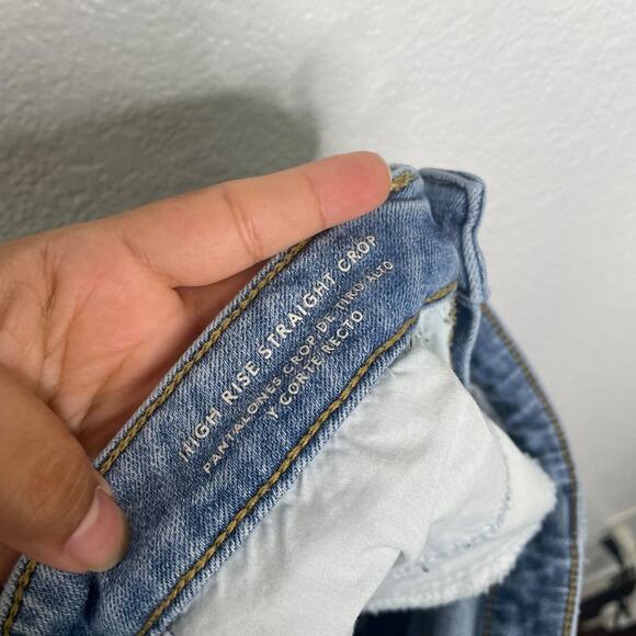 Universal Thread Womens Jeans Size 24 High Rise Straight Crop Denim Blue - Picture 4 of 16